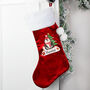 Personalised Christmas Penguin Red Stocking, thumbnail 3 of 4