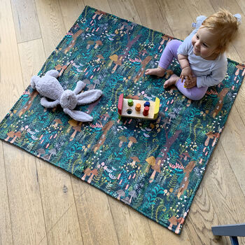 Magical Woodland Mushroom Quilted Baby Playmat, 2 of 6