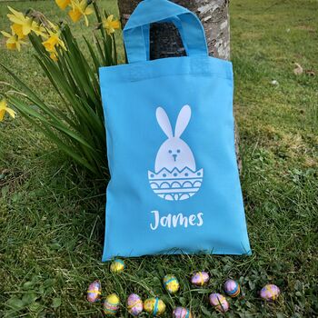 Personalised Easter Bunny Egg Hunt Bag, 2 of 6