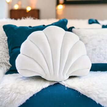 Soft Velvet Shell Shape Cushions, 2 of 11