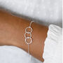 Three Linked Circles Sterling Silver Bracelet, thumbnail 1 of 10