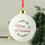 Personalised Merry Christmas Ceramic Bauble, thumbnail 4 of 6