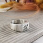 Custom Engraved Square Silver Signet Ring, thumbnail 6 of 12