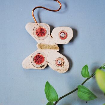 Wall Clock With Pink Butterflies, 3 of 6