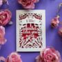 Personalised Papercut Love You More Valentine's Card, thumbnail 1 of 9