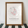 Hungaroring F1 Print, Hungary Formula One Track Circuit Poster, thumbnail 1 of 3