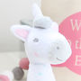 Unicorn Soft Toy And Personalised Cotton Bag, thumbnail 4 of 4