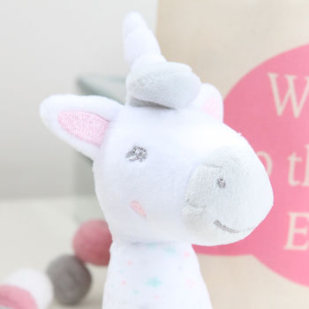 Unicorn Soft Toy And Personalised Cotton Bag, 4 of 4