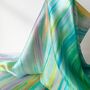 100% Mulberry Silk Scarf, Light Green And Rainbow, thumbnail 8 of 9