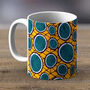 Blue And Yellow Ankara Print Fabric Mug 26, thumbnail 1 of 2