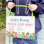 Personalised Easter Bunny Please Stop Here Sign, thumbnail 1 of 5