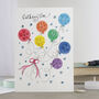 'Birthday Love' Rainbow Balloons Birthday Card, thumbnail 1 of 3