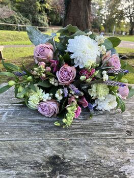 Pinks Hand Tied Bouquet Includes Pink Roses, 5 of 10