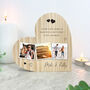 Personalised Couples Photo Wooden Freestanding Heart, thumbnail 1 of 7