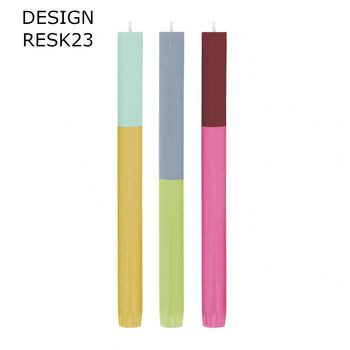 Dinner Candle Sets Of Three Multi Colour Taper Candles, 8 of 9