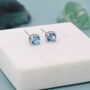 Sterling Silver Genuine Topaz Stud Earrings, thumbnail 5 of 11