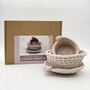 Macrame Kit Coiled Baskets, Nude Pink And Gold Limited Edition, thumbnail 4 of 7