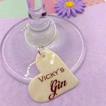 Gin Glass Charm With Name, 3 of 6