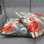 Double Sided Cushion Cover With Red Flamingo And Sun, thumbnail 4 of 7