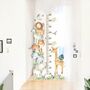 Child’s Safari Animals’ Wall Vinyl Height Chart, 50cm To150cm, Removable, thumbnail 2 of 8