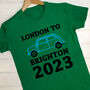 Personalised London To Brighton Mini T Shirt, thumbnail 1 of 11