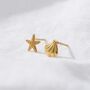 Starfish And Shell Stud Earrings, thumbnail 1 of 10