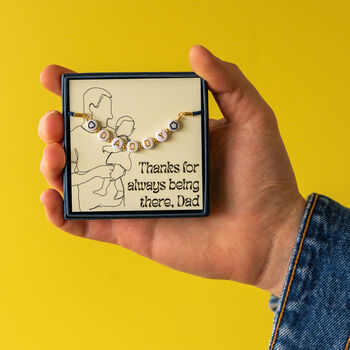 'Thanks For Always Being There' Beaded Dad Bracelet, 3 of 8