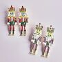 Pink Or Red Nutcracker Statement Christmas Earrings, thumbnail 5 of 6