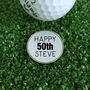 Personalised Happy 50th Birthday Golf Ball Marker, thumbnail 1 of 4