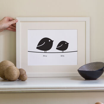 Personalised Birds On A Wire Family Print, 2 of 6