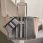 Personalised Grey And Coral Neoprene Tote Bag Set, thumbnail 1 of 3