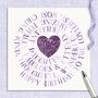 Daughter Birthday Card Lavender Sparkle Heart, thumbnail 1 of 5