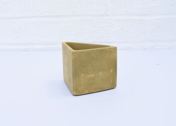 Concrete Mini Vessel Planter Pen Pot Triangular, 4 of 10