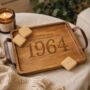 Personalised Year Of Birth Acacia Tray, thumbnail 1 of 2