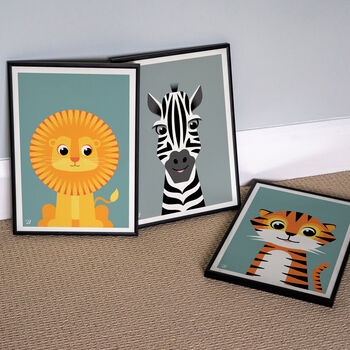 Personalised Kids Tiger Art Print, 5 of 5