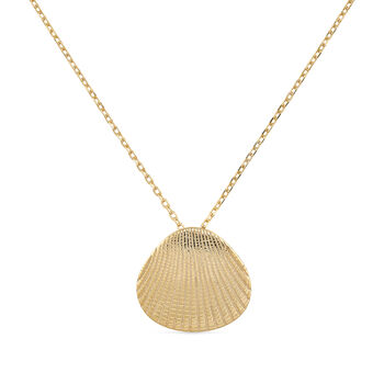 Dainty 18 K Gold Shell Ocean Clam Necklace, 2 of 8