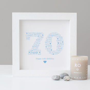 Personalised 70th Birthday Gift Print, 2 of 6