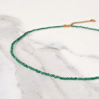 Green Aventurine Gemstone Beaded Necklace, 3 of 6