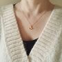 Gold Ginkgo Leaf Necklace, thumbnail 4 of 8