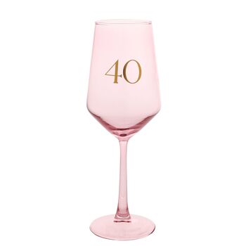 40th Birthday Keepsake Wine Glass, 2 of 3