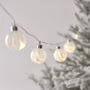 10 LED White Baubles Murano Effect Glass Battery Operated String Lights 280cm, thumbnail 3 of 6