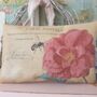 French Postcard Rose Design Gift Pillows, thumbnail 4 of 8