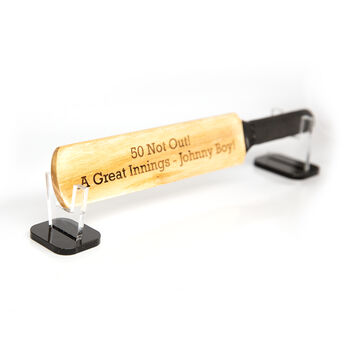 Personalised Cricket Bat Mini With Optional Stand, 5 of 8