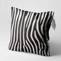 Zebra Pattern Black And White Cushion Cover, thumbnail 3 of 7