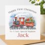 Personalised Train First Christmas Card, thumbnail 1 of 3