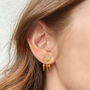 Gold Plated Engraved Moon Ear Jackets, thumbnail 1 of 4