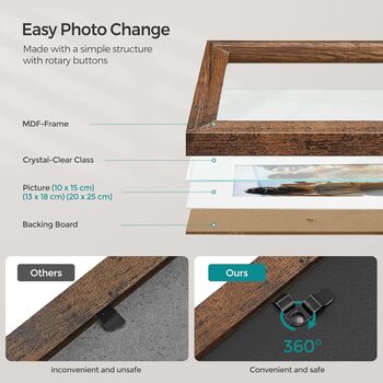 Ten Piece Picture Frame Set Collage Frames, 3 of 7