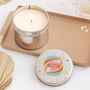 Personalised Retro Heart And Rainbow Tin Candle, thumbnail 1 of 7