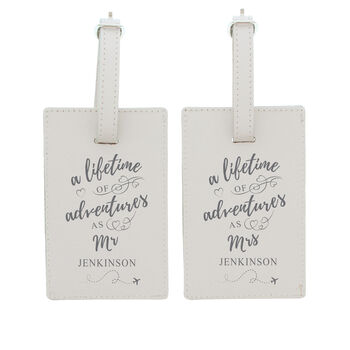 Personalised Leather Lifetime Of Adventures Luggage, 2 of 7