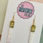 Cigarette Glitter Resin Earrings / Edgy Grunge Jewellery Alt Fashion Statement / Kitsch Jewellery / Bold Gift Fashion Forward Accessory, thumbnail 3 of 5